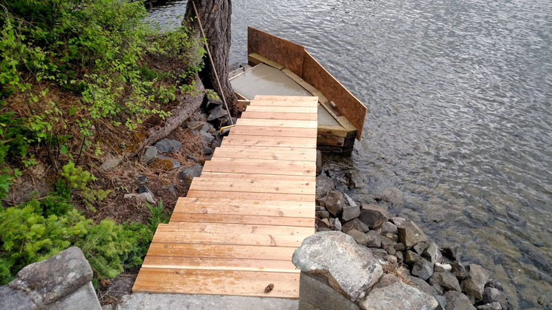 Waterfront stair and dock landing in Coeur d'Alene, Idaho