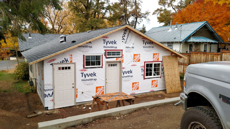 New addition framed and wrapped in Spokane